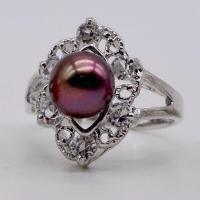 ราคา แหวนไข่มุก7มม เซอร์โคเนียไข่มุกน้ำจืดธรรมชาติแหวนแฟชั่นเปิดปรับได้ (19485683789)