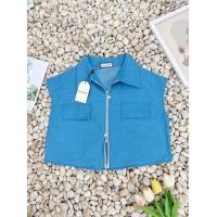 ราคา พร้อมส่ง NEW PeeKaNong เสื้อครอปผ้าสียีนส์บางเบาใส่สบาย ซิปรูด2ฝั่ง จับคู่แมสง่าย ชิคๆ (20501949467)