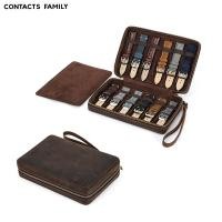 ราคา ของแท้หนัง Retro สายนาฬิกา Organizer กล่อง12ช่องสำหรับ Apple Watch Band Men Watch Bands Travel Storage Bag (15217569857)