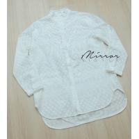 ราคา ป้าย Mirrorsister เดรสเชิ้ตสีขาวงานปักทั้งตัว ลายปักนูน (15203538661)