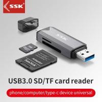 ราคา SSK TF SD Card Reader Type C USB 3 0 High Speed TF SD Card Adapter OTG card reader (18567892847)
