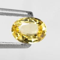 ราคา 0 45 ct บุษราคัม ซีลอน เผาเก่า Heated Yellow Sapphire สีเหลือง ทรงไข่ (19956329914)