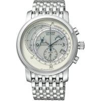 ราคา นาฬิกาข้อมือผู้ชาย CITIZEN Eco Drive Chronograph รุ่น AT1160 61A ขนาดตัวเรือน 41 มม หน้าปัดสีขาว ตัวเรือน สาย Stainless Steel สีเงิน (18678396396)