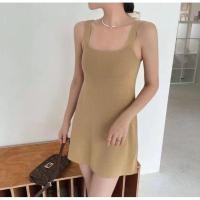 ราคา Cici 827 มินิเดรสผ้าไหมพรมknit เนื้อผ้าดียืดเยอะได้เยอะ โทนสีเอิร์ธโทนใส่ง่ายมาก เดรสออกเดท วาเลนไทน์ (16059102569)