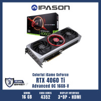 ราคา COLORFUL GPU การ์ดจอ iGame GeForce RTX 4060 Ti Advanced OC 16GB V รับประกัน 3 ปี โดย Devas IPASON (20321472757)