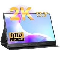 ราคา ส่งจากไทย UPERFECT 17 3 2K QHD Portable Monitor 2560 1440 Mobile Display 100 sRGB Color Gamut IPS LCD Screen With USB Type C 3 1 Standard HDMI with vesa (17967328170)