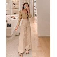 ราคา กางเกงเอวสูง กางเกงทำงานใส่เที่ยว ขากระบอก ผ้าzara (18474231121)