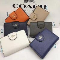 ราคา Coach ใหม่กระเป๋าสตางค์ขนาดกลางผู้หญิงซิปกระเป๋าใส่เหรียญ6390 (12671991216)