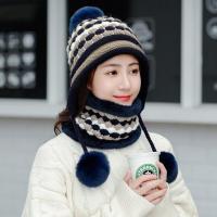 ราคา พร้อมส่งจากไทย เซตหมวกกันหนาว หมวกไหมพรม บุขน พร้อมผ้าพันคอบุขน หญิง (18101731299)