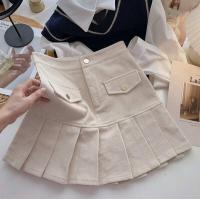 ราคา Chill Chill Day 0033 กระโปรงลูกฟูก กระโปรงทรงเทนนิส กระโปรงแฟชั่น กระดุมหน้า สีดำ สีครีม พร้อมส่ง (11314684585)