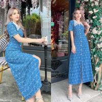 ราคา ป้าย Love lady เดรสยาวคอปกลูกไม้ งานสวยใส่สบาย (19716780476)