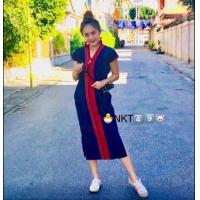 ราคา ชุดเดรสแต่งแถบแดงพื้นเมืองล้านนา (12578234969)