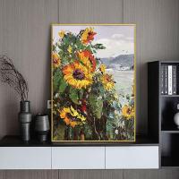 ราคา ภาพแอบสแตรกตกแต่งรูปวาดดอกทานตะวันสีน้ำมันบ้านภาพวาดสีน้ำมันผ้าใบสำหรับห้องนั่งเล่นศิลปะประดับผนัง0717 (19767165441)