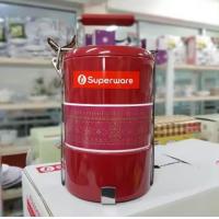 ราคา ปิ่นโตเมลามีน ขนาด 3 ชั้น ลายทับทิมทอง สินค้าแนะนำ ราคาถูก ซุปเปอร์แวร์เมลามีนแท้ ตรานกแพนกวิน (20547079036)