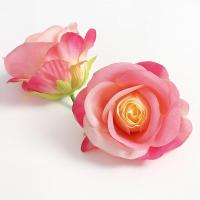ราคา 1 Pc หัวดอกไม้ปลอมดอกกุหลาบดอกไม้ผ้าไหมสำหรับตกแต่งบ้านงานแต่งงานประดิษฐ์ดอกไม้ปลอม DIY มาลัยพวงมาลา (19339302616)