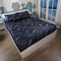 ราคา 3in เซ็ตเดี่ยว1ผ้าปูที่นอนสีขาวลามินาสีเทาลามินาสีดำดาวสีแดงไวน์ต้นไม้สีม่วง (20333472702)