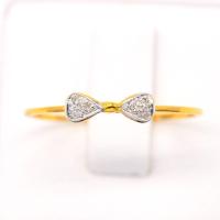 ราคา Happy Jewelry แหวนเพชรของแท้ โบว์บางมินิมอล เพชรแท้เกสร ทองแท้ 9k 37 5 ขายได้ จำนำได้ ME755 (12300466053)