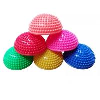 ราคา 16cm Yoga Ball PVC Inflatable Massage Point Half Fit Ball Balance Trainer Stabilizer GYM Pilates Fitness Balancing Ball (20512624398)