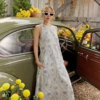 ราคา จัดส่ง 18 DEC lookbooklookbook terry dress white daffodil ชุดเดรส แขนกุด ลายดอก สีฟ้า (20437969844)