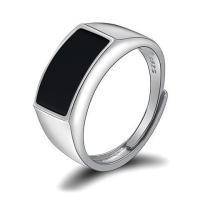 ราคา แหวนพลอยนิลสีดำธรรมชาติ S925 แหวนเปิดสีเงิน แหวนเปิดสีดำมรกตสำหรับผู้ชาย QYYV (17076937275)