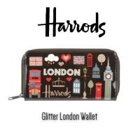 ราคา แท้ 100 กระเป๋าสตางค์ Harrods Glitter London Wallet (10470896825)