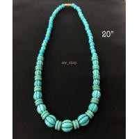 ราคา สร้อยคอลูกปัดโบราณ ลูกปัดหินสี20 (12537521991)