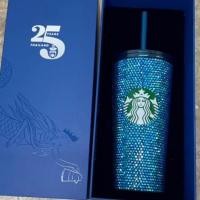 ราคา Starbucks 25TH Blue Pink Bling Cold Cup 16oz 2023 (20726444556)