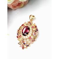 ราคา JIFXY 365 K102 จี้ใบมะกอกพลอยนพเก้า งานเพชร CZ แท้ (18299933575)