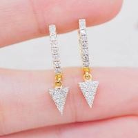 ราคา พร้อมส่ง ต่างหูห่วงตุ้งติ้งเพชรแท้ ทองคำแท้9K ทอง37 5 เพชรแท้น้ำ100 เบลเยี่ยมคัต 9KPE1195 (18540495462)