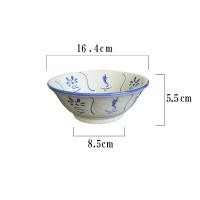 ราคา ซื้อ8แถม2ชามลายดอกไม้สีฟ้าแบบโบราณของสาธารณรัฐจีนชามลายดอกกล้วยไม้ชามใส่ข้าวลายครามแต้จิ๋วของสะสมชามใส่เมล็ดทานตะวันวาดด้วยมือ (12461654254)