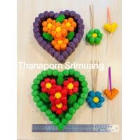 ราคา 2ชิ้น กระทงอาหารปลา แฟนตาซี หัวใจ กระทงขนมข้าวโพดอาหารปลา ลอยกระทง ขนาด 7 นิ้ว (20711324222)