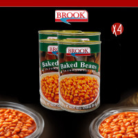 ราคา แพ็ค 4 บรูค ถั่วขาวในซอสมะเขือเทศ 425 กรัม (20525830023)