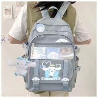 ราคา CHERL KOLRS จัดส่งฟรี สินค้าพร้อมส่ง กระเป๋านรมัธยม กระเป๋านักเรียนหญิง nylon สินค้ามาใหม่ สินค้ามาใหม่ แฟชั่น ลายพิมพ์Sanrios Kuromiกระเป๋าเป้ (18916641445)