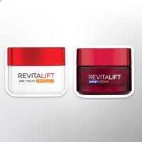 ราคา แพคคู่ 50 50ml Exp 25 ครีมลดเลือนริ้วรอย Loreal ลอรีอัล ปารีส รีไวทัลลิฟท์ เดย์ครีม ไนท์ครีม (18796246216)