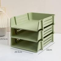 ราคา ชั้นวางเอกสาร ถาดวางเอกสาร ขนาดA4 แบบเรียงซ้อน เป็นชั้น ชั้นวางของ ชั้นวางกระดาษ A4 (20561026511)