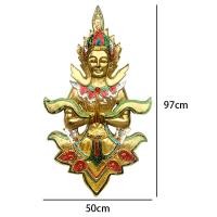 ราคา Thephanom Wood carving wall hanging ไม้แกะสลักเทพพนมสำหรับแขวนติดผนัง ของตกแต่งผนัง แขวนผนัง ไม้แกะสลักเทพพนม ไม้แกะสลัก งานหัตถกรรม เดินเส้นปิดทอง (5051828801)