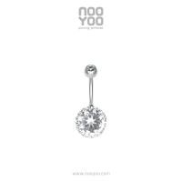 ราคา NooYoo จิวสะดือสำหรับผิวแพ้ง่าย Large Crystal Banana Surgical Steel (4081100456)