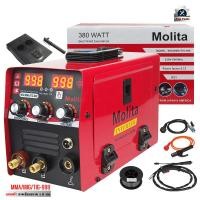 ราคา MOLITA ตู้เชื่อม 3 ระบบ MIG MMA 998A INVENTER MMA MIG TIG 2 จอ 3 ปุ่ม ตู้เชื่อมมิกซ์ ตู้เชื่อมไฟฟ้า ไม่ใช้แก๊สCO2 ลวดฟลักซ์คอร์ แถมลวด1 ม้วน รุ่นใหญ่ สีแดง (15659112520)