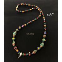 ราคา สร้อยคอลูกปัดหินสี คาเนเรียล หินเนปาล 26 (19291742527)