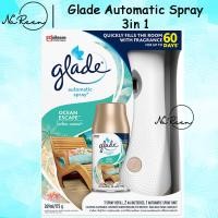 ราคา Glade Automatic Spray 3 in 1 เครื่องพ่นสเปรย์น้ำหอมอัตโนมัติ 3 อิน1 เครื่องพ่น 1 สเปรย์ 1 กระป๋อง 265 ml ถ่าน 1ชุด (19470768251)