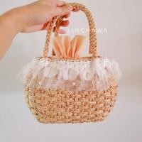 ราคา กระเป๋าสาน รุ่นคุณนายน้อย กระเป๋าขนนก กระเป๋าฟรุ้งฟริ้ง (19902822240)