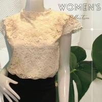 ราคา เสื้อลูกไม้แขนระบายน่ารัก เสื้อลูกไม้ทั้งตัว ผ้านิ่มใส่สบาย เสื้อลูกไม้แขนสั้น รอบอก 36 40 นิ้ว สีขาว (10934638891)