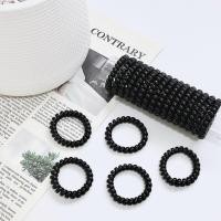 ราคา สุดฮิต ยางรัดผมเกลียว สีดำยางรัดผมแบบเกลียว ยางรัดผมสายโทรศัพท์ มัดผมไม่เป็นรอย ราคาต่อ1 ชิ้น (20814703624)