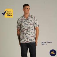 ราคา Mc Jeans เสื้อเชิ้ตผู้ชาย เสื้อฮาวายแขนสั้น สีเทาพิมพ์ลาย Biker Collection MSSZ150 (16202065035)