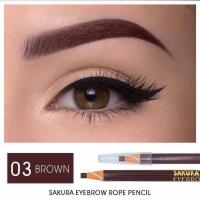 ราคา No 1818 Sakura Eyebrow Rope Pencil ดินสอเขียนคิ้วเชือก พร้อมส่ง ของแท้100 (12472229256)