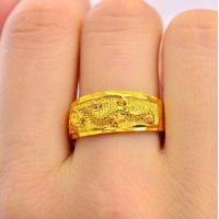ราคา แหวนเปิดมังกรฟินิกซ์ทองคำ24K ชุบแบบคลาสสิกสำหรับเครื่องประดับแฟชั่นชายและหญิง (20294527434)