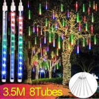 ราคา BAIMU ไฟกระพริบ 3 5 ม ไฟ LED ฝนดาวตก LED ไฟโซลาเซลล์ ไฟฝนดาวตก christmas lights ไฟled ไฟดาวตก ไฟตกแต่ง ทนแดด ทนฝน ตกแต่งสวนกลางแจ้ง ไฟตกแต่งงานปาร์ตี้คริสต์มาส (17169726100)