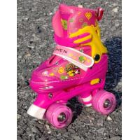 ราคา รองเท้าสเก็ต ล้อ PU อย่างดี มีไฟ โรลเลอร์สเกต Rollerskate สำหรับเด็กหญิงและชาย รุ่น 2 ล้อคู่ ปรับขนาดไซส์ได้4ระดับ 2สี 2ไซส์ (3371252098)