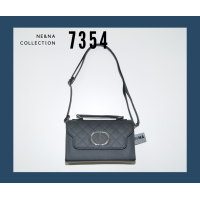 ราคา กระเป๋าเเฟชั่นผู้หญิงสะพายข้างทรงกล่อง No 7354 NE NA Collection Bag (20768297323)