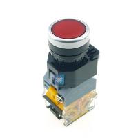 ราคา ปุ่มกดพร้อมไฟ LED LED 220VAC กดติด กดดับ Push Button Switch with LED LA38 11DT 22mm NO NC สี แดง เหลือง ฟ้า เขียว ขาว (12450739306)